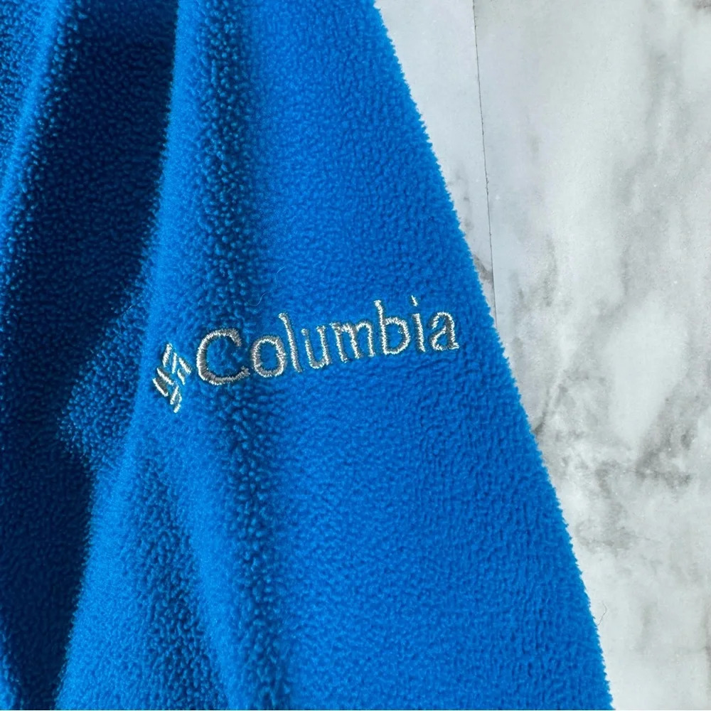 Columbia Women’s Size M Pullover Zip Fleece Jacket Bright Blue - Picture 4 of 4